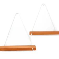Brown & White Triangle Hanging Shelf, 2-Pack