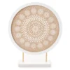 White & Brown Medallion Tabletop Plaque
