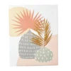 Peach & Green Modern Vases Wrapped Canvas