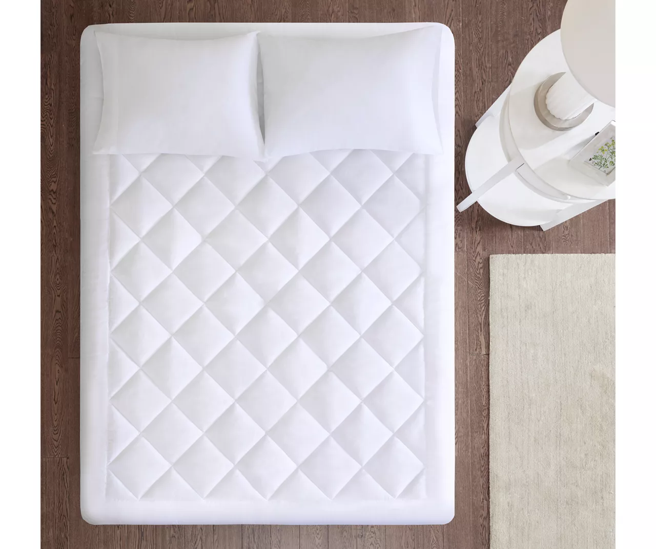 Harmony White Waterproof Twin Mattress Pad - Image 2