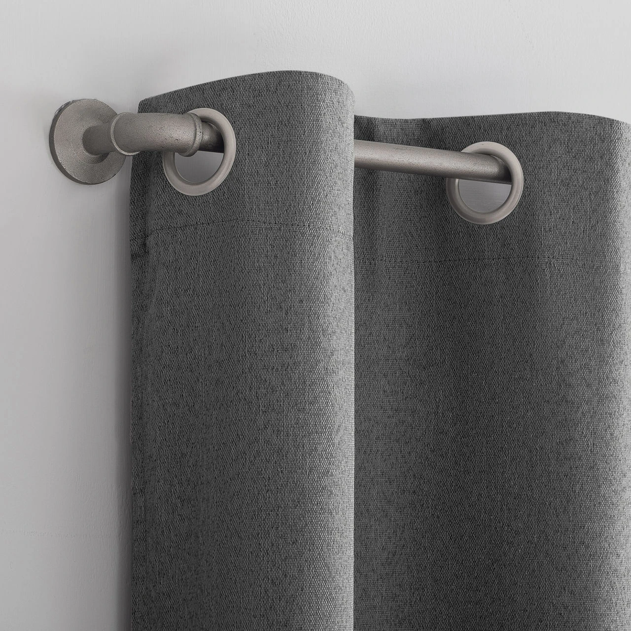 Baylor Silver Room-Darkening Grommet 4-Piece Curtain Panel Set, (63") - Image 6