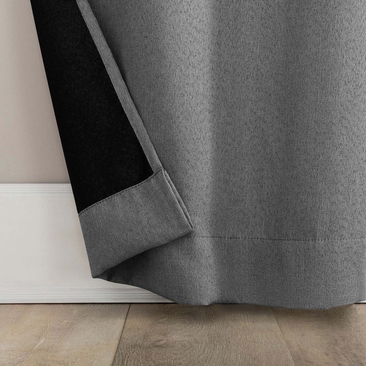 Baylor Silver Room-Darkening Grommet 4-Piece Curtain Panel Set, (63") - Image 7