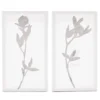White & Gray Floral 2-Piece Wrapped Canvas Set