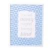 "Being Kind" Blue Geometric Velvet Framed Wall Plaque