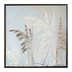 Blue & Brown Botanical Framed Canvas