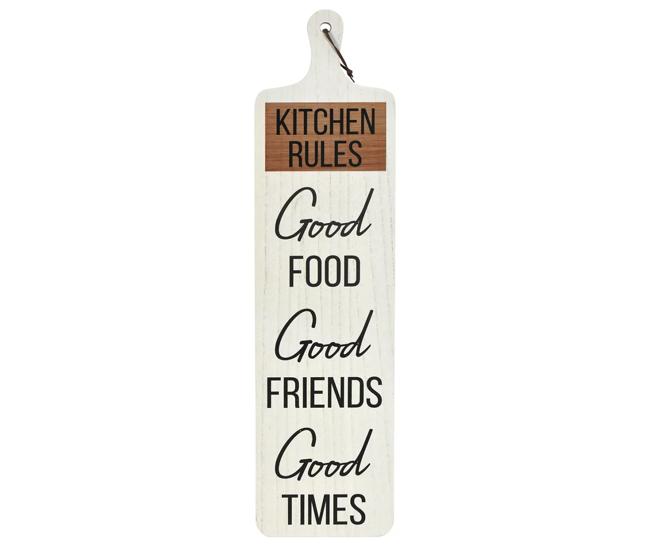 "Good Times" Cream & Black Serving Board Wall Plaque