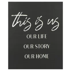 "This Is Us" Black & White Wrapped Canvas