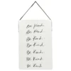 "Be Kind" White & Black Wall Plaque