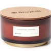 Mahogany Vetiver Brown Glass 3-Wick Jar Candle, 30 Oz.