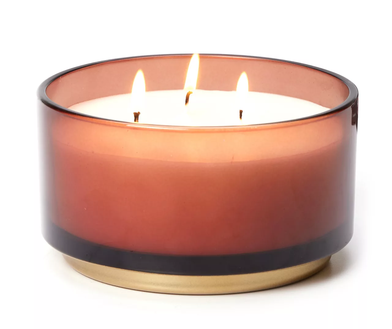 Mahogany Vetiver Brown Glass 3-Wick Jar Candle, 30 Oz. - Image 2