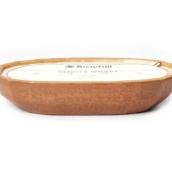 Vanilla Woods Brown Oval 4-Wick Bowl Candle, 28 Oz.