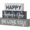 "Happy Father's Day" LED Stack Block Tabletop Decor