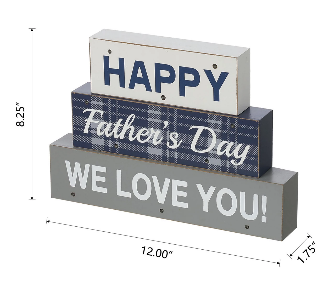 "Happy Father's Day" LED Stack Block Tabletop Decor - Image 5