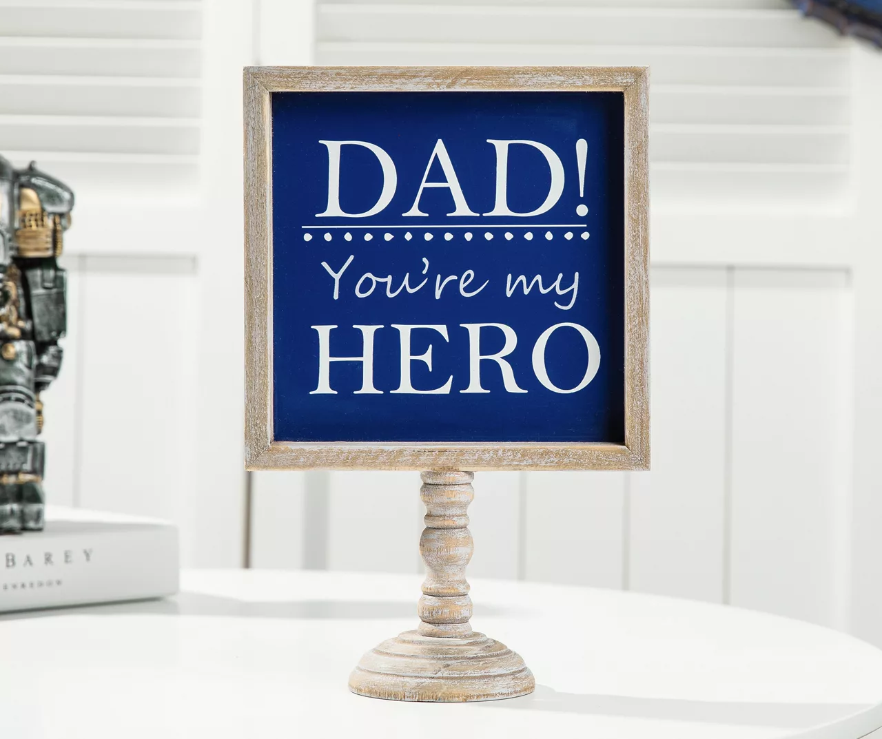"Dad! You're My Hero" Pedestal Frame Tabletop Decor - Image 2