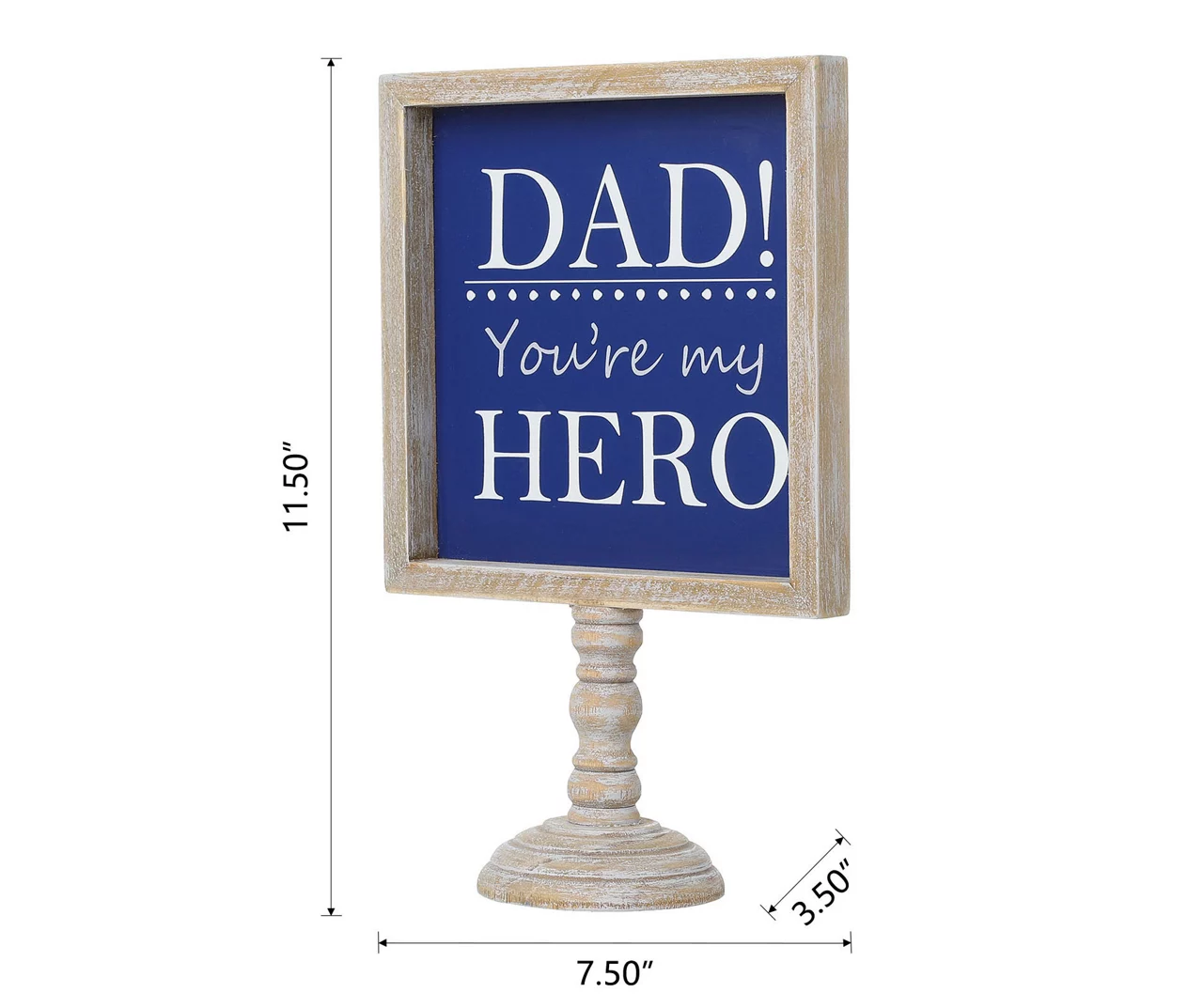 "Dad! You're My Hero" Pedestal Frame Tabletop Decor - Image 5