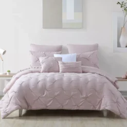 Cara Blush Tufted King 8-Piece Comforter Set