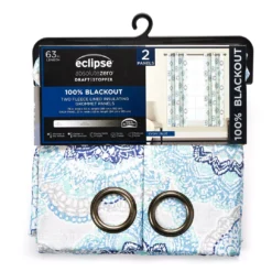 Eclipse Evon Medallion Grommet Blackout Curtain Panel Pair