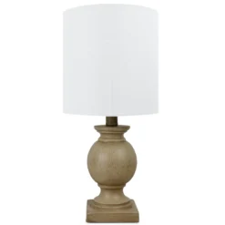 Brown Spindle Table Lamp With Bulb
