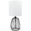 Black Wire Table Lamp With Bulb