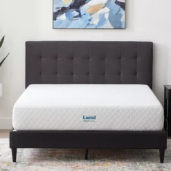 Lucid Comfort Collection 10" Firm Gel Memory Foam Mattress-In-A-Box