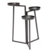 Black 3-Tier Metal Pillar Candle Holder