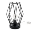 Black Wire Geometric Table Lamp