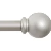Chelsea Brushed Nickel Café 5/8" Curtain Rod, (28"-48")