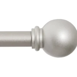 Chelsea Brushed Nickel Café 5/8" Curtain Rod, (28"-48")
