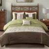 Monroe Floral Embroidered 7-Piece Comforter Set