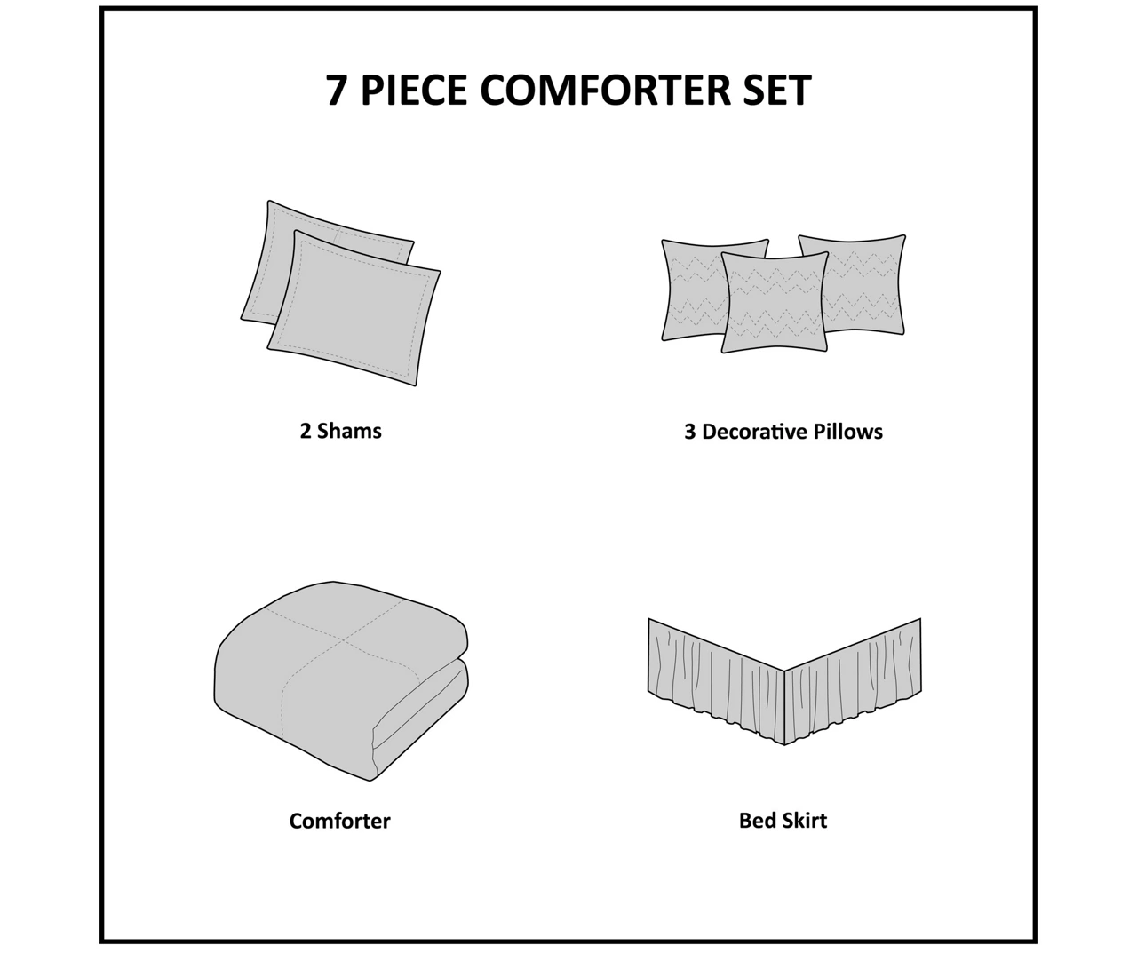 Kelan Taupe Streak Patchwork Seersucker California King 7-Piece Comforter Set - Image 14