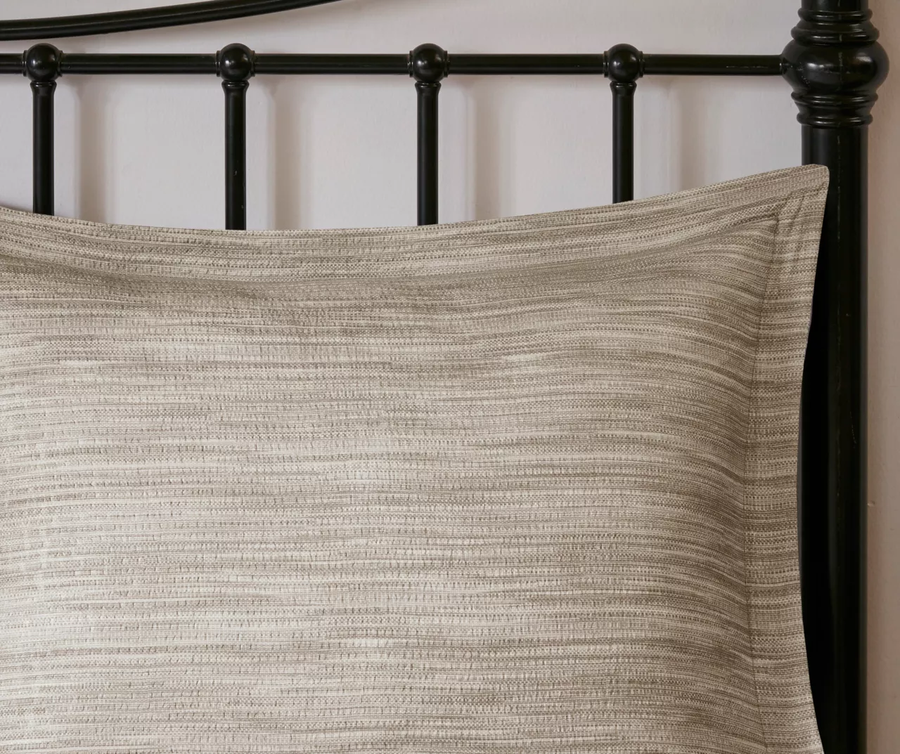 Kelan Taupe Streak Patchwork Seersucker California King 7-Piece Comforter Set - Image 9