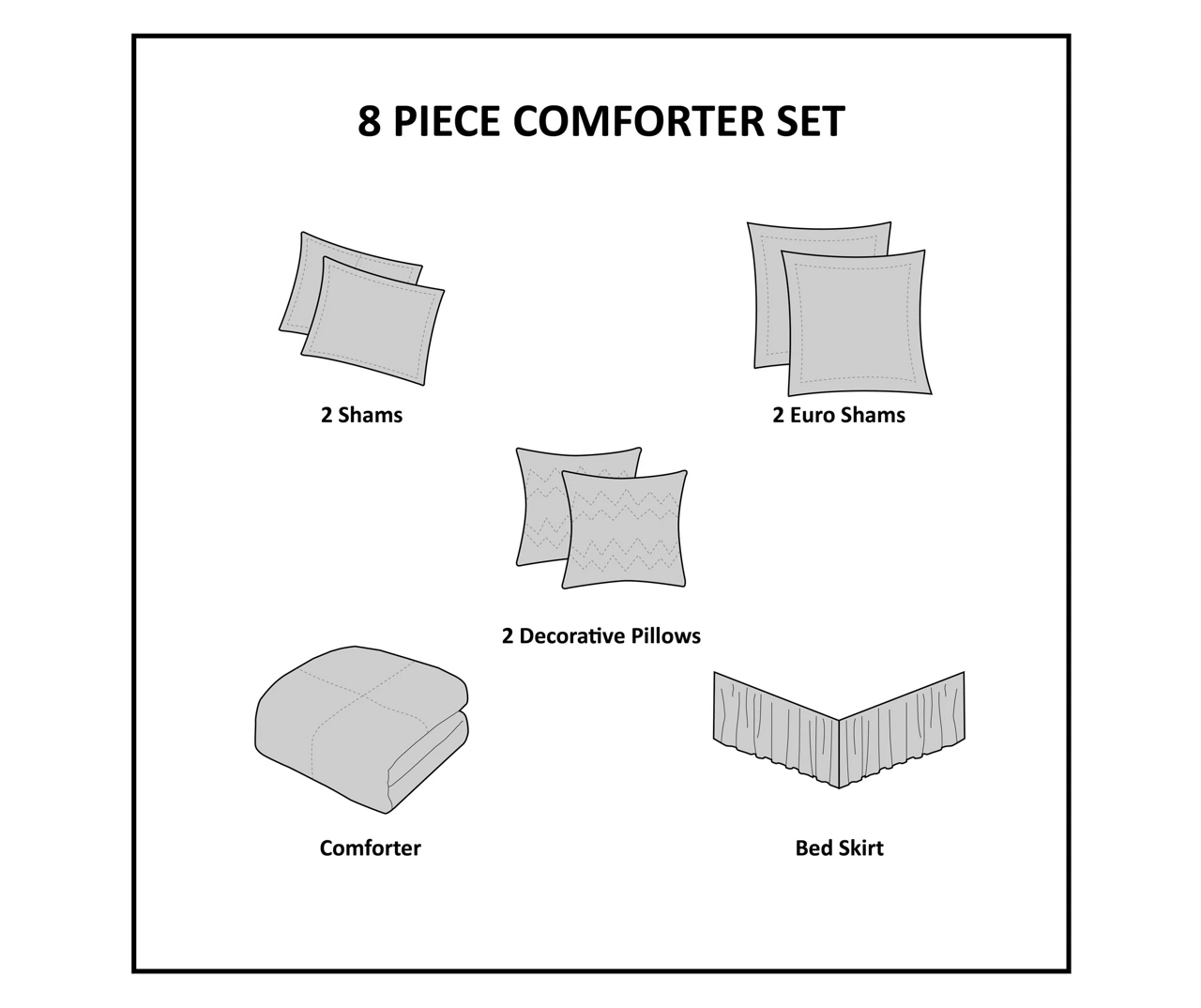 Eliot Navy & White Damask Jacquard King 8-Piece Comforter Set - Image 14