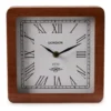 Brown & White Rounded-Edge Roman Numeral Tabletop Clock
