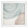 Blue & Brown Abstract Linework Framed Print