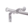 Nickel 5/8" Double Conversion Curtain Rod Kit, (30"-84")
