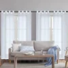 Theresa Tufted Sheer Grommet 4-Piece Curtain Panel Set