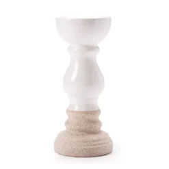 Real Living Grecian Getaway Ivory & Beige Pillar Candle Holder
