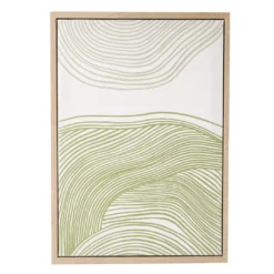 Zenspired Green & White Raised Arch Framed Canvas