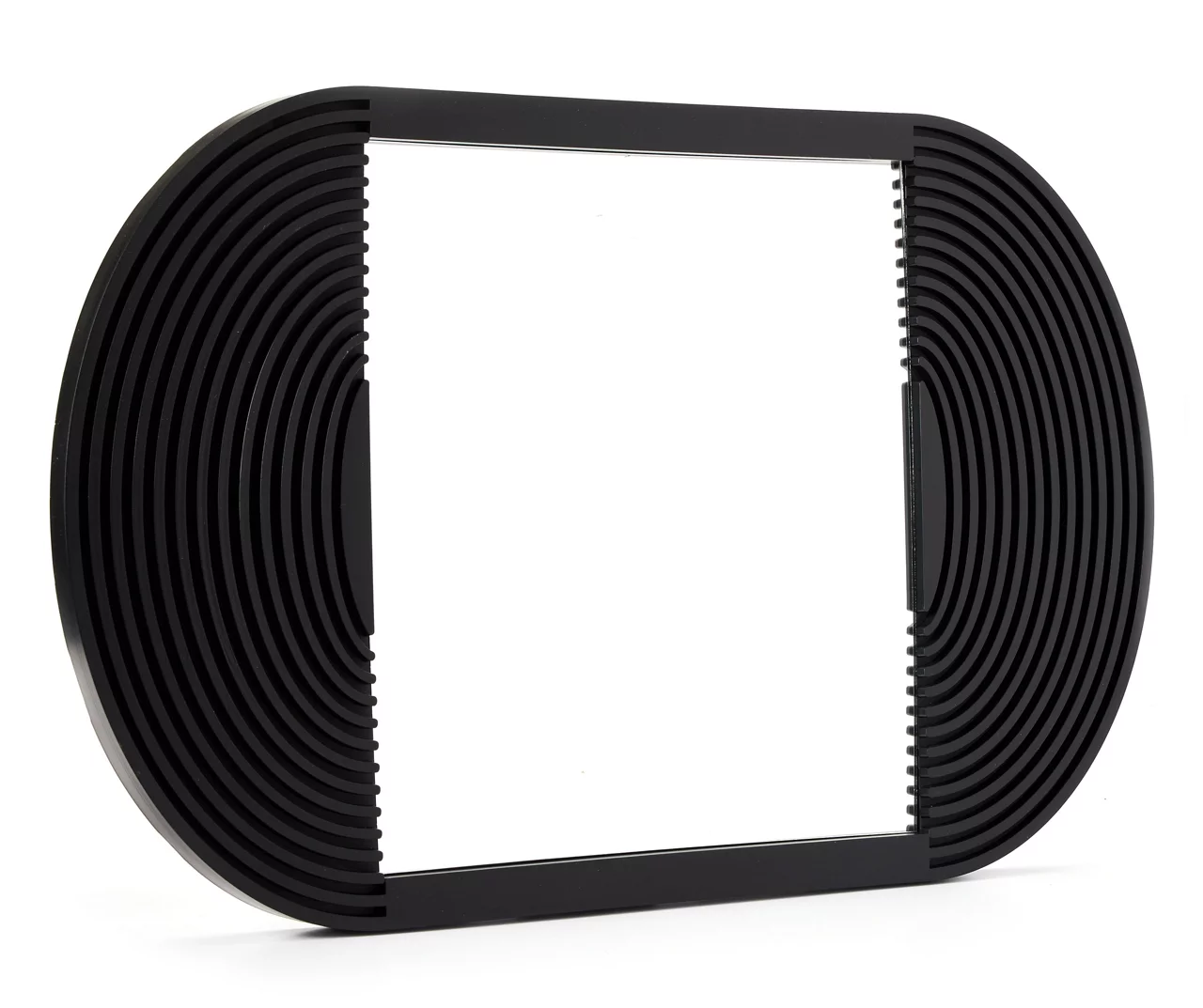 Zenspired Black Oval Arch-Groove Wall Mirror