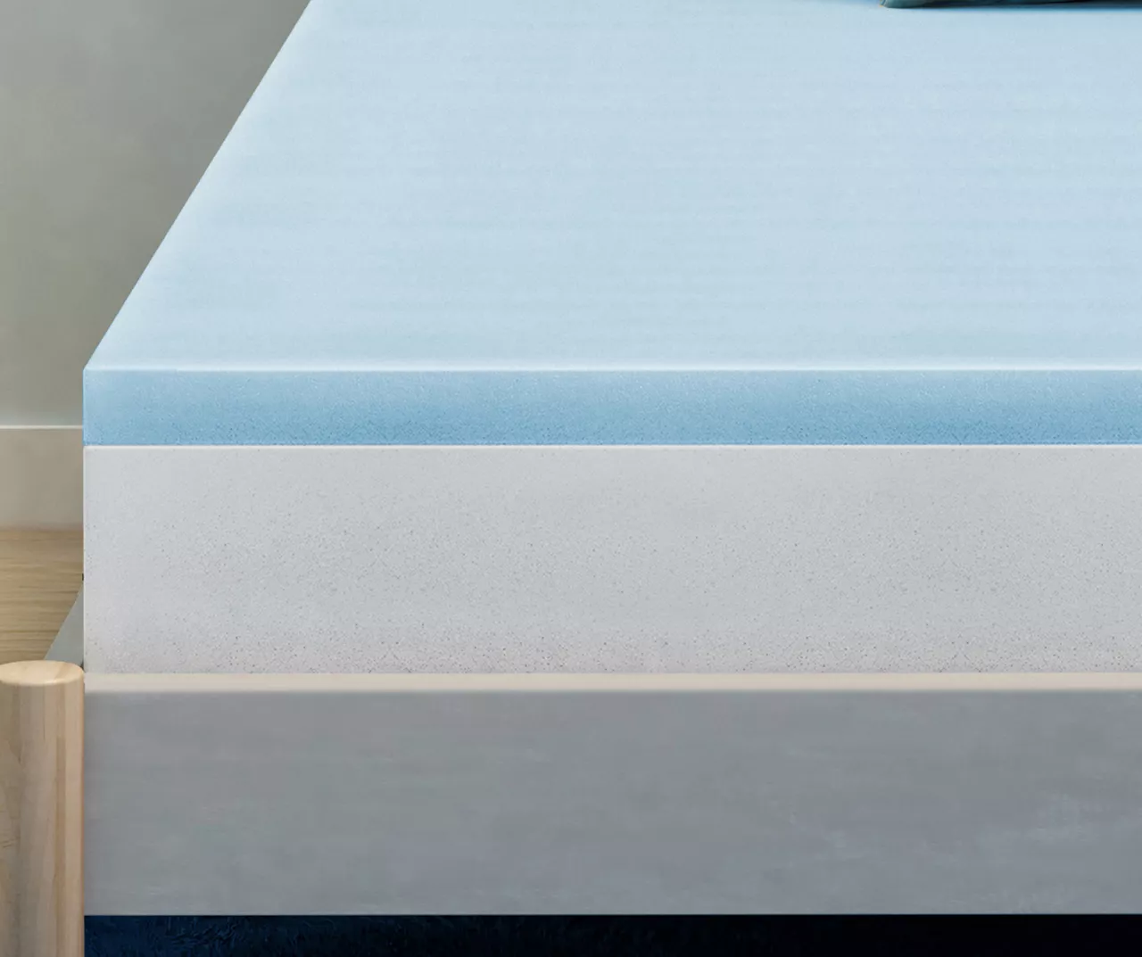 Serta Perfect Sleeper Easy Saver Blue 2" Memory Foam Topper - Image 8