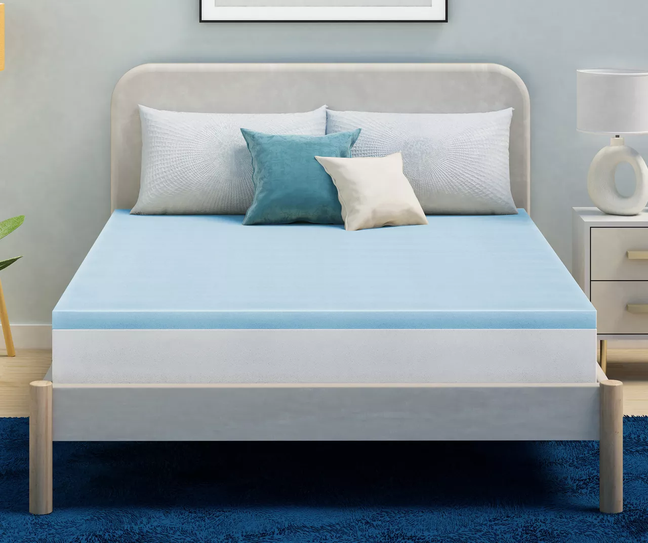 Serta Perfect Sleeper Easy Saver Blue 2" Memory Foam Topper - Image 9