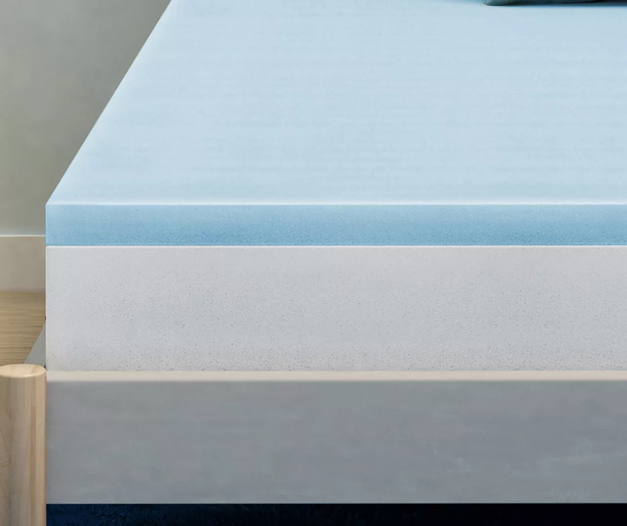 Serta Perfect Sleeper Easy Saver Blue 2" Memory Foam Topper - Image 12