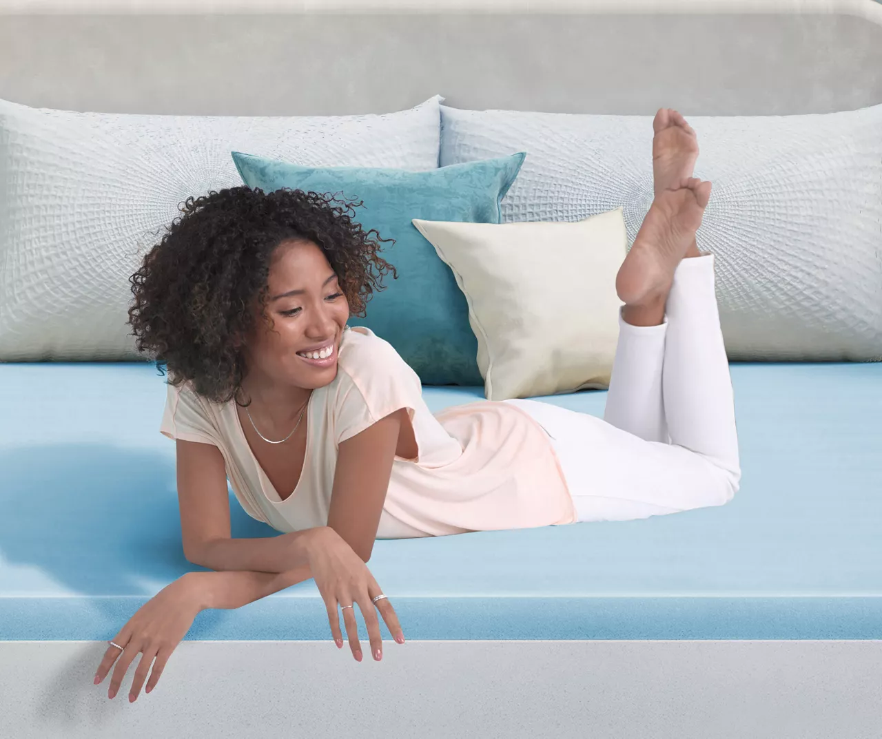 Serta Perfect Sleeper Easy Saver Blue 2" Memory Foam Topper - Image 18