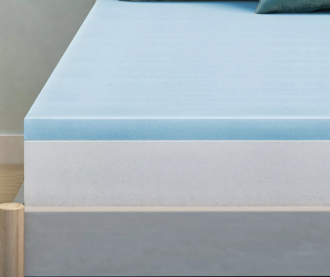 Serta Perfect Sleeper Easy Saver Blue 2" Memory Foam Topper - Image 20