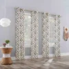 Eloise White, Pink & Green Floral Room-Darkening 4-Piece Curtain Panel Set, (84")