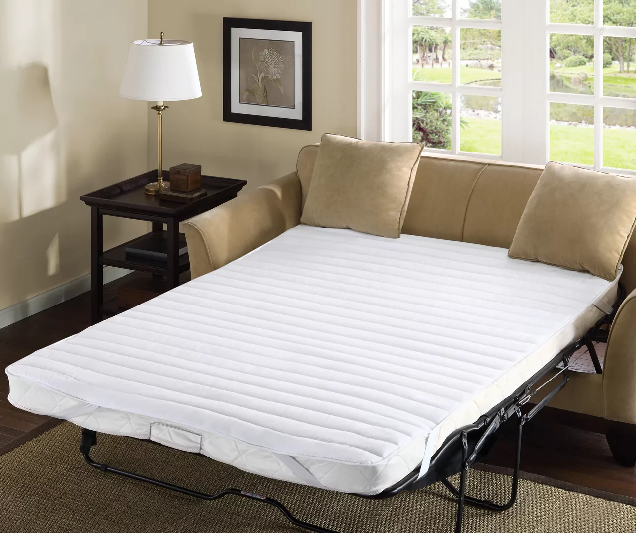 Delta White Quilted Sofa Bed Pad