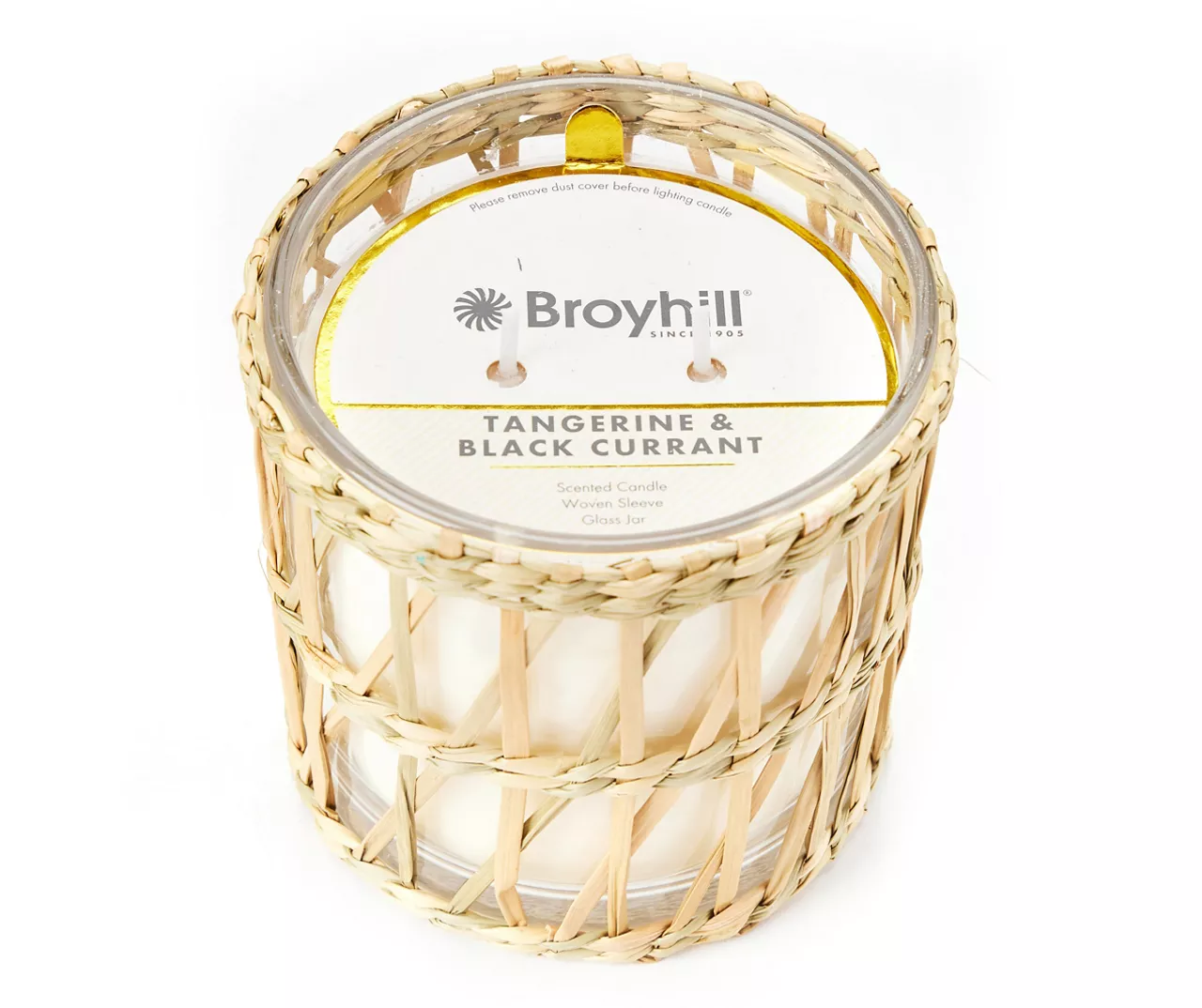 Wild Sedona Tangerine & Black Currant 2-Wick Seagrass Sleeve Candle, 14 Oz.