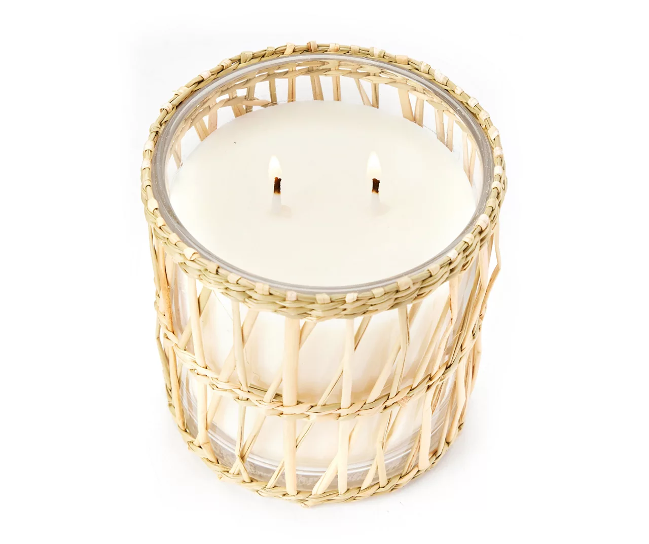 Wild Sedona Tangerine & Black Currant 2-Wick Seagrass Sleeve Candle, 14 Oz. - Image 2