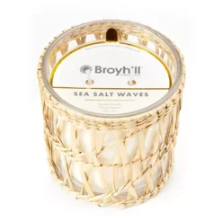 Wild Sedona Sea Salt Waves 2-Wick Seagrass Sleeve Candle, 14 Oz.