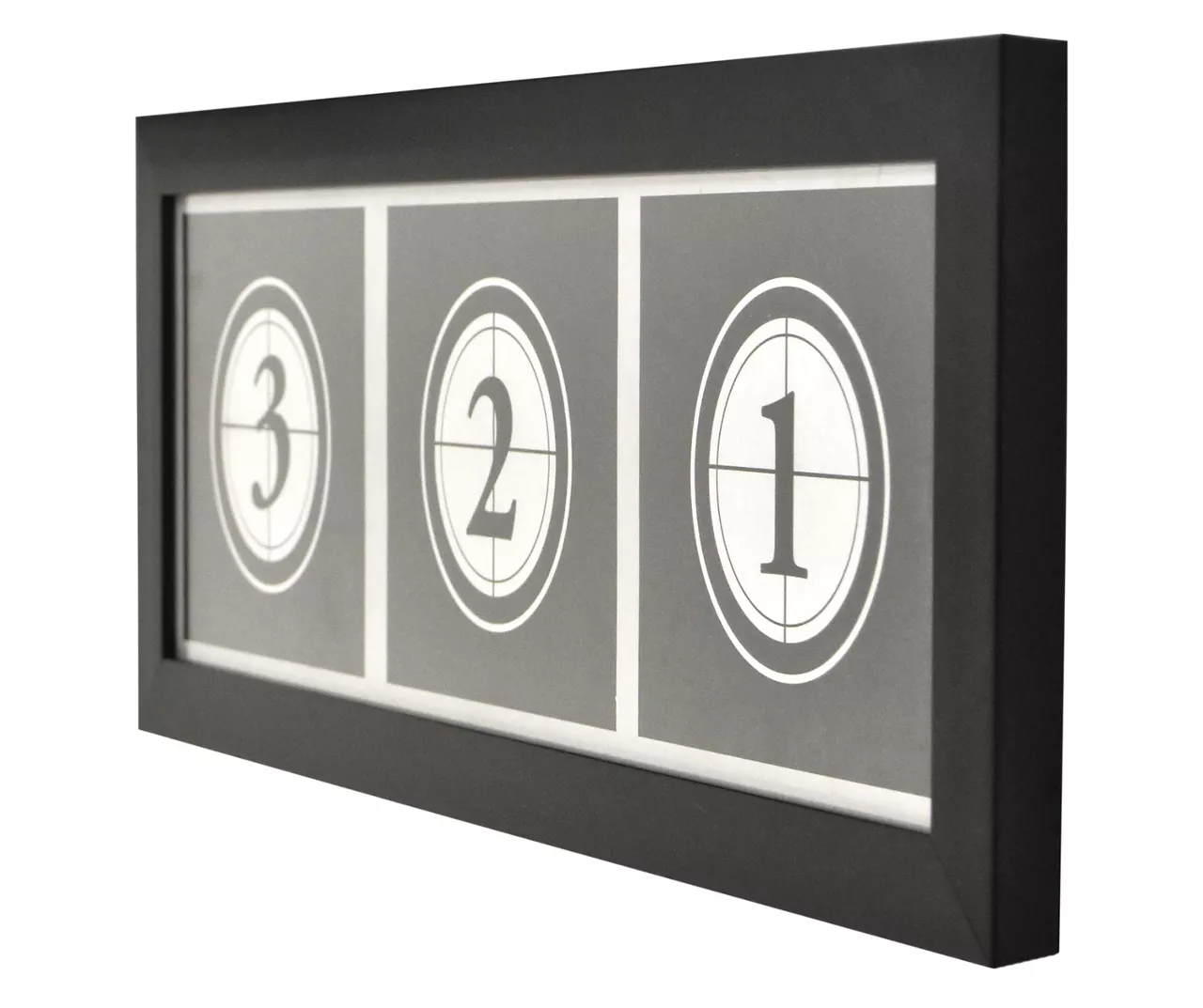 "3 2 1" Black & White Framed Wall Art - Image 2